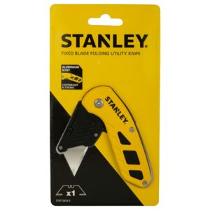 Stanley 4 in. Folding Compact Utility Knife Black/Yellow - Image 6