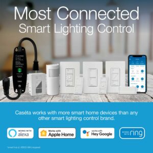Lutron Caseta 5 amps 3-Way Smart-Enabled Switch White - Image 2