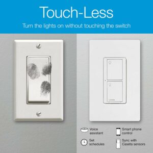 Lutron Caseta 5 amps 3-Way Smart-Enabled Switch White - Image 3