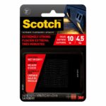 Scotch Rfd7021 1" X 1" Black Extreme Fasteners 12 Count