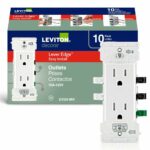 Leviton Lever Edge 15 amps 125 V Duplex White Tamper Resistant Outlet 5-15R 10pk