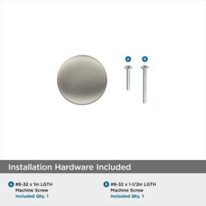 Amerock Riva Contemporary Cylinder Cabinet Knob 1-1/4 in. D 1-1/16 in. Satin Nickel (25-Pack) - Image 5