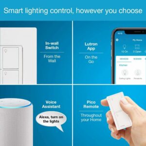 Lutron Caseta 5 amps 3-Way Smart-Enabled Switch White - Image 9