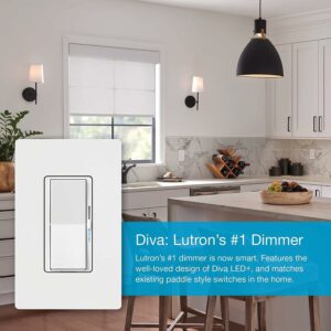 Lutron Caseta White 150 W Toggle Smart-Enabled Dimmer Switch w/Remote Control - Image 2