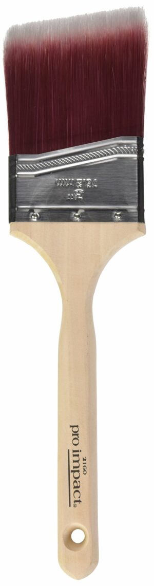 Linzer 0300 Pro Impact 2160 Sash Paint Brush, 3 in Width, Angular Chiseled Polyester, Multicolor