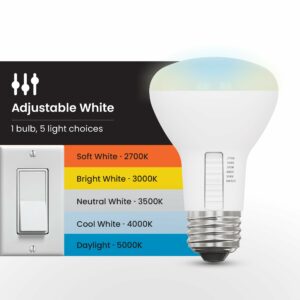 Feit R20 E26 (Medium) LED Bulb Adjustable White 45 Watt Equivalence 2 pk - Image 6
