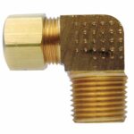 JMF Company 3/8 in. Compression X 1/2 in. D MPT Brass 90 Degree Elbow