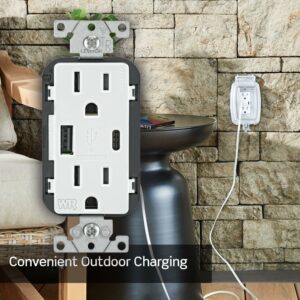 Leviton 15 amps 125 V USB White Outlet and USB Charger 5-15R - Image 5
