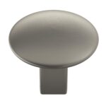 Amerock Riva Contemporary Cylinder Cabinet Knob 1-1/4 in. D 1-1/16 in. Satin Nickel (25-Pack)