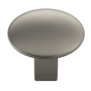 Amerock Riva Contemporary Cylinder Cabinet Knob 1-1/4 in. D 1-1/16 in. Satin Nickel (25-Pack)