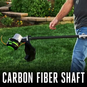 EGO POWER+ String Trimmer, Battery Powered, 16" Trimmer for Weeds and Grass with POWERLOAD, Telescopic Carbon Fiber Shaft - Image 4