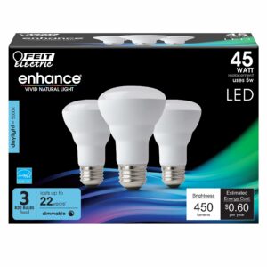 Feit Enhance R20 E26 (Medium) LED Bulb Daylight 45 Watt Equivalence 3 pk
