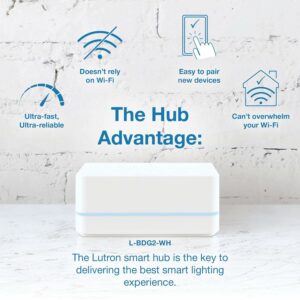 Lutron Caseta White 150 W Toggle Smart-Enabled Dimmer Switch w/Remote Control - Image 4