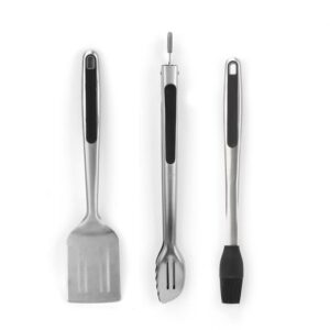 GRILL MARK Stainless Steel Black/Silver Grill Tool Set 3 pc - Image 2