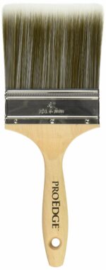 Linzer 1830 0400 Varnish Wall Brush 4 in, Polyester/Nylon Beavertail Wood Handle