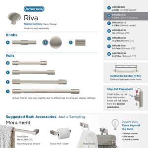 Amerock Riva Contemporary Cylinder Cabinet Knob 1-1/4 in. D 1-1/16 in. Satin Nickel (25-Pack) - Image 4