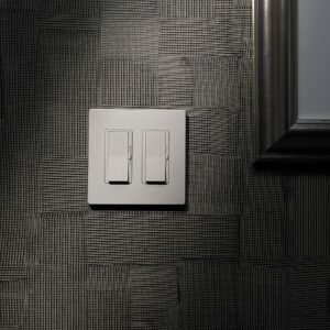 Lutron Claro Light Almond 2 gang Plastic Decorator Wall Plate - Image 5