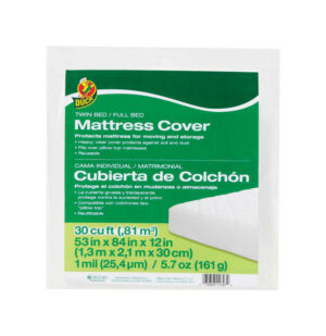 Duck Brand Bed Mattress Matress Cover, Full/Twin, Clear (1140235)