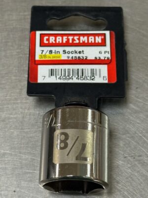 Craftsman 7/8 in. X 3/8 in. drive SAE 6 Point Standard Shallow Socket USA!!