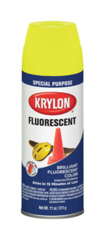 Krylon K03104777 Lemon Yellow Fluorescent Paint - 11 oz. Aerosol