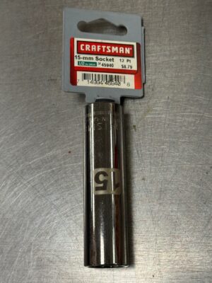 Craftsman 15 mm X 1/2 in. drive Metric 12 Point Deep Deep Socket - USA