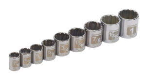Craftsman 1 in. X 3/8 in. drive SAE 12 Point Socket Set 9 pc 9-34565 USA!