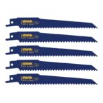 Irwin 6 in. Bi-Metal Reciprocating Saw Blade 6 TPI 5 pk 372656P5