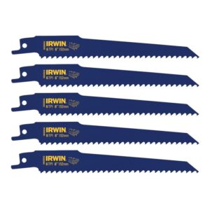 Irwin 6 in. Bi-Metal Reciprocating Saw Blade 6 TPI 5 pk 372656P5