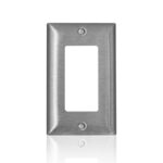 Leviton C-Series Stainless Steel 1 gang Metal Decorator Wall Plate