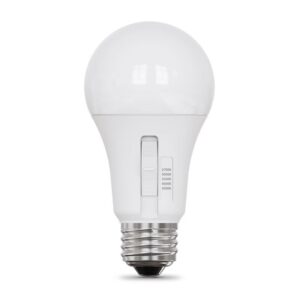 Feit A19 E26 (Medium) LED Bulb Adjustable White 60 Watt Equivalence 4 pk - Image 2