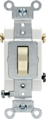 Leviton 20 amps Three Pole Toggle AC Quiet Switch Ivory