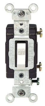 Leviton 15 amps Single Pole Toggle Switch White C22-05501-LHW