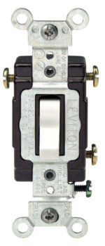 Leviton 15 amps 3-Way Toggle AC Quiet Switch White