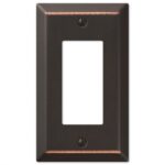 Amerelle Century Aged Bronze 1 gang Stamped Steel Decorator Wall Plate