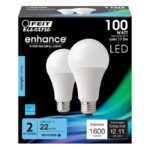 Feit Enhance A19 E26 (Medium) LED Bulb Daylight 100 Watt Equivalence 2 pk