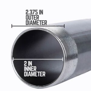 STZ Industries 2 in. MIP each X 2 in. D MIP Black Steel 2-1/2 in. L Nipple - Image 2