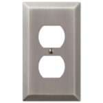 Amerelle Century Antique Nickel 1 gang Stamped Steel Duplex Wall Plate