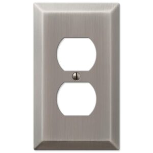 Amerelle Century Antique Nickel 1 gang Stamped Steel Duplex Wall Plate