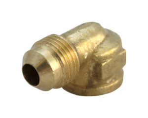 JMF 3/8 in. Dia. x 3/8 in. Dia. Flare To MPT To Elbow Yellow Brass Elbow