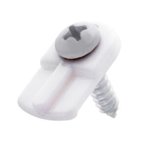 White Plastic Screen Clip 8 pk