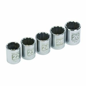Craftsman 5 pc. Metric 12 pt. 1/2 in. dr. Large Socket Accessory Set 9-34574 USA!