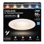 Feit LED Retrofits White 5 in. W LED Canless Recessed Downlight 6.5 W