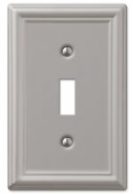 Amerelle Chelsea Brushed Nickel 1 gang Stamped Steel Toggle Wall Plate