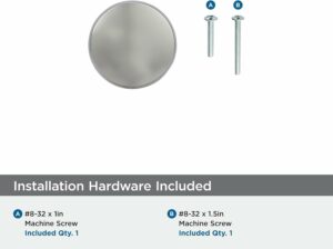 Amerock Blackrock Round Cabinet Knob 1-5/16 in. D 1-1/16 in. Polished Nickel - Image 5