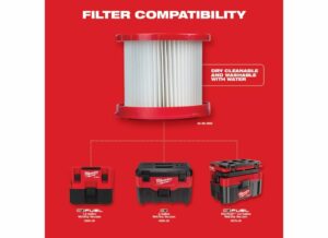 Milwaukee 2.7 in. D Shop Cartridge Wet/Dry HEPA Filter - Image 3