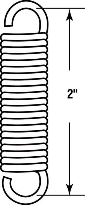 Prime-Line 2 in. L X 7/16 in. D Extension Spring 2 pk SP 9609 - Image 2