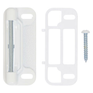 Steel Screen/Storm Door Strike 2-5/8 in. D X 2-5/8 in. L White