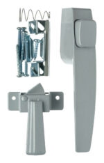 Hampton Push Button Latch Steel Silver