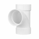 Charlotte Pipe Schedule 40 4 in. Hub X 4 in. D Hub PVC Sanitary Tee