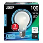 Feit Enhance A21 E26 Medium Filament LED Bulb Daylight 100 Watt Equivalence 2 pk